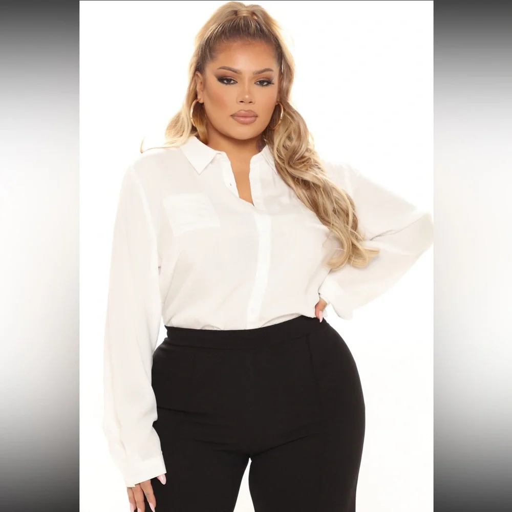Fashion Nova Aurora Woven Top- Off white- size small *NEVER WORN* - Picture 5 of 12